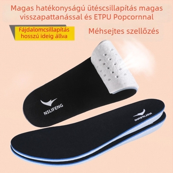 TPU talpbetét, uniszex, ütéscsillapító, szagtalan, teljes párnázású talpbetét sportcipőkhöz, bőrökhöz, bakancsokhoz