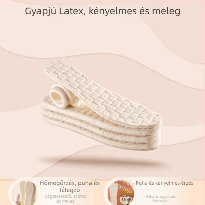 Gyapjú talpbetétek minden évszakokra, uniszex, kompatibilis különböző típusú cipőkkel