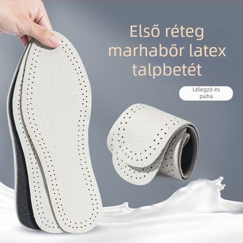 Tehénbőr talpbetét — teljes talpbetét, valódi bőr minőség, ütéscsillapító funkció, egyszínű felület