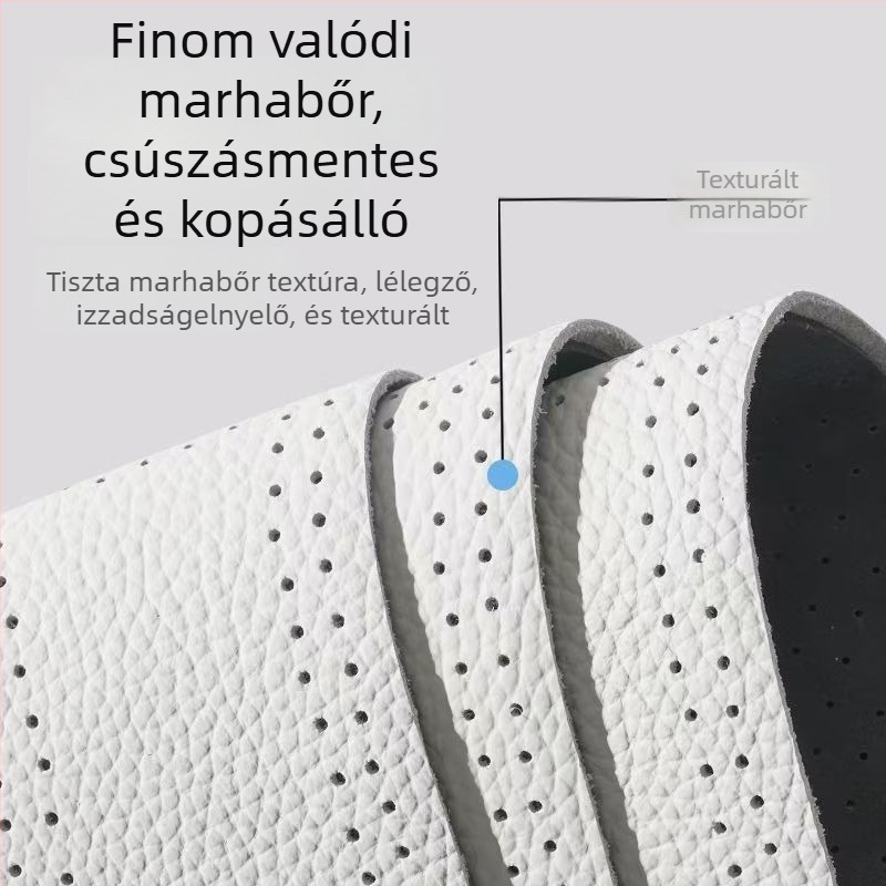 Tehénbőr talpbetét — teljes talpbetét, valódi bőr minőség, ütéscsillapító funkció, egyszínű felület