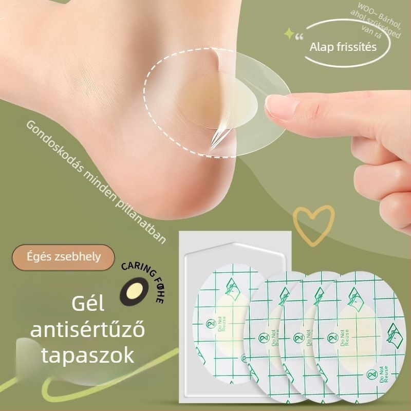 Átlátszó hidrogél talptapaszok – anti-súrlódás, ultra vékony, többszörös rétegezésű, nőknek, casual cipőkhöz
