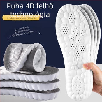 PU anyagú talpbetét, 4D modell, teljes hosszúságú, dezodoráló, uniszex