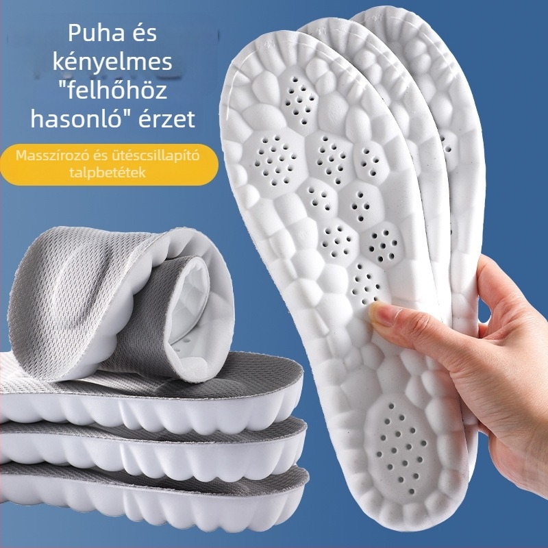 PU anyagú talpbetét, 4D modell, teljes hosszúságú, dezodoráló, uniszex