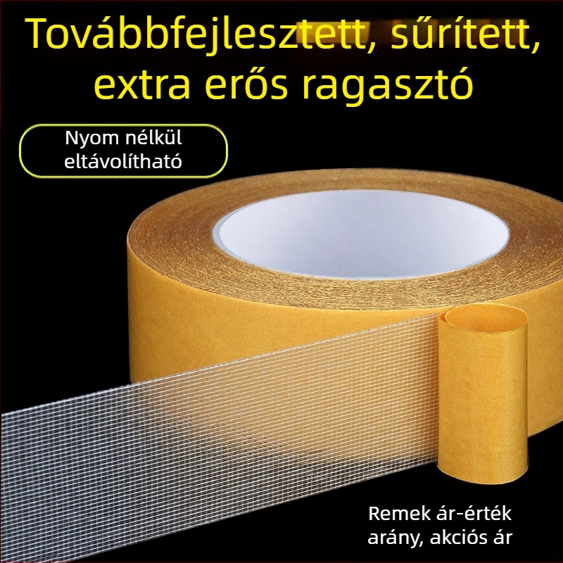 Textil alapú kétoldalas ragasztószalag szőnyegek rögzítésére — vízálló és csúszásmentes