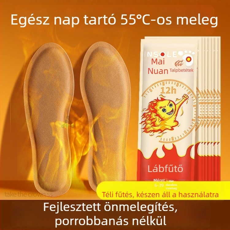 Unisex önmelegedő talptapaszok télre, univerzális modell, állandó hőmérsékletű melegítés, mugwort talpmelegítők sétához
