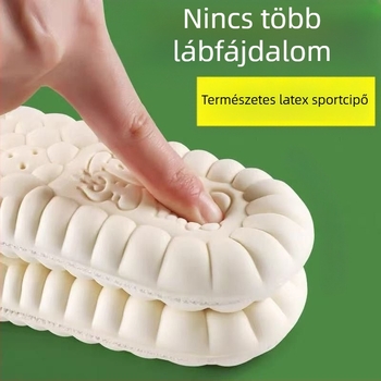 Természetes latex talpbetét vászoncipőkhöz, uniszex, tavasz, mindennapi kényelem, faanyag