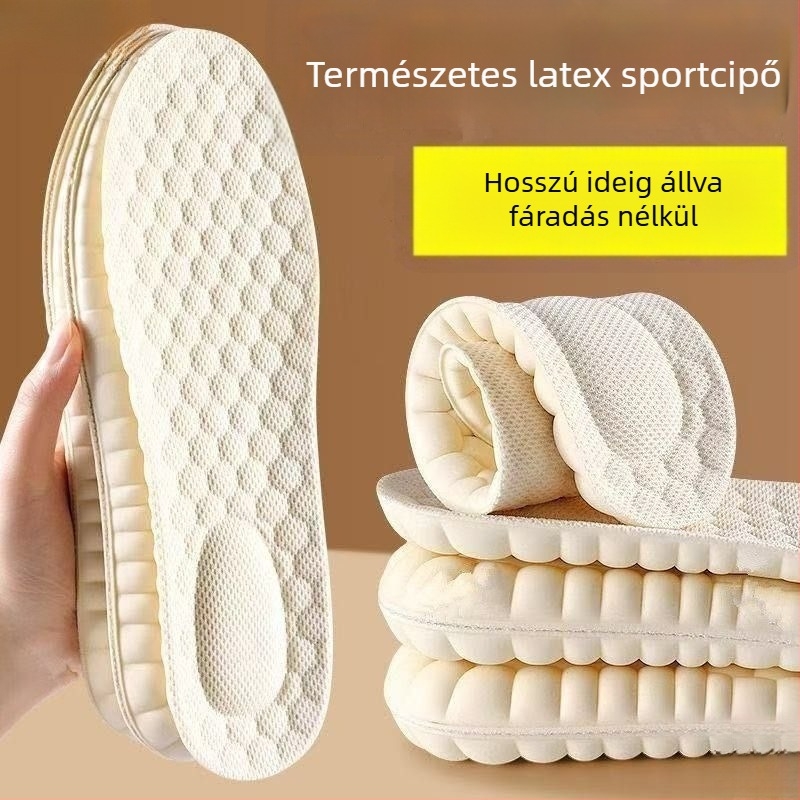 Természetes latex talpbetét vászoncipőkhöz, uniszex, tavasz, mindennapi kényelem, faanyag