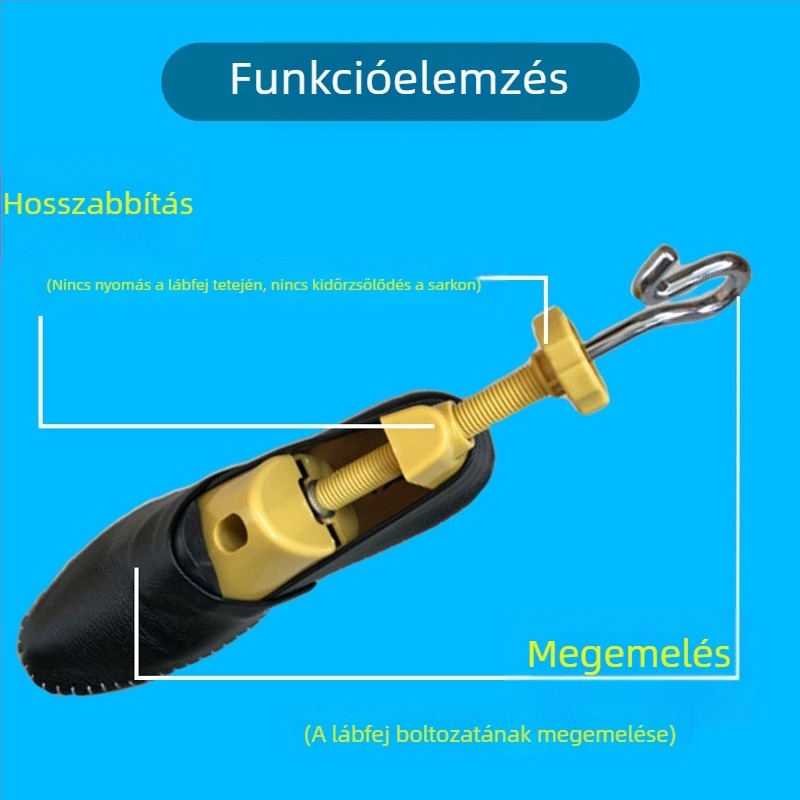 Fából készült cipőtágító a lábboltozat szélesítésére, otthoni használatra, hosszabbító sportcipőkhöz