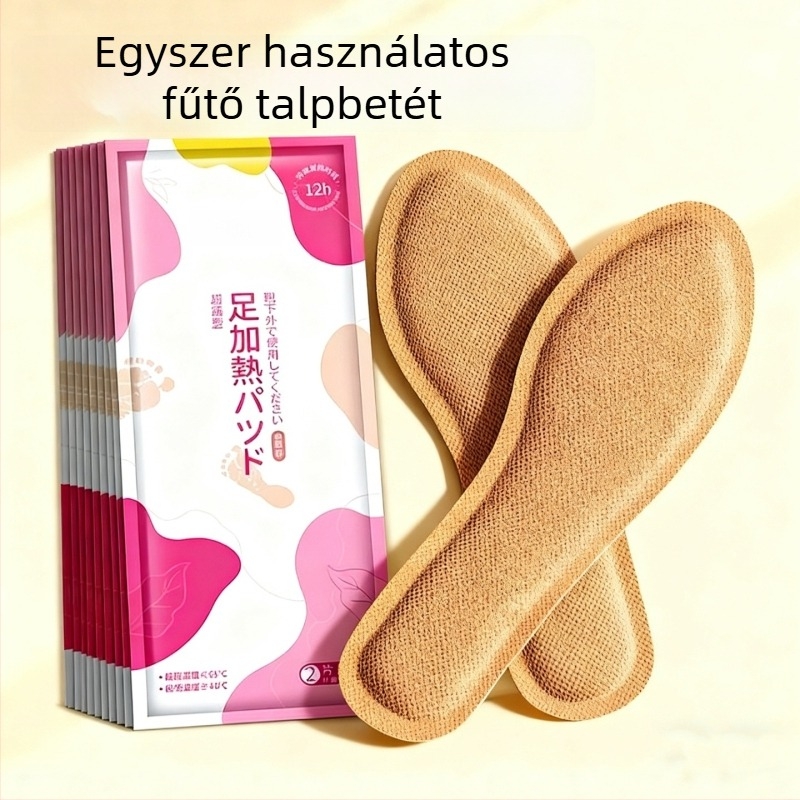 Fűtő talpbetétek cipőkhöz – nem szőtt textil, teljes talpbetét, univerzális illesztés, modell WJ, nőknek