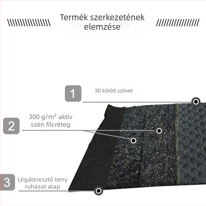 Aktív szénnel ellátott talpbetét mindennapi cipőkhöz, teljes hosszúságú talpbetét, modell 6206, uniszex, felnőttek, nyár–tavasz–ősz