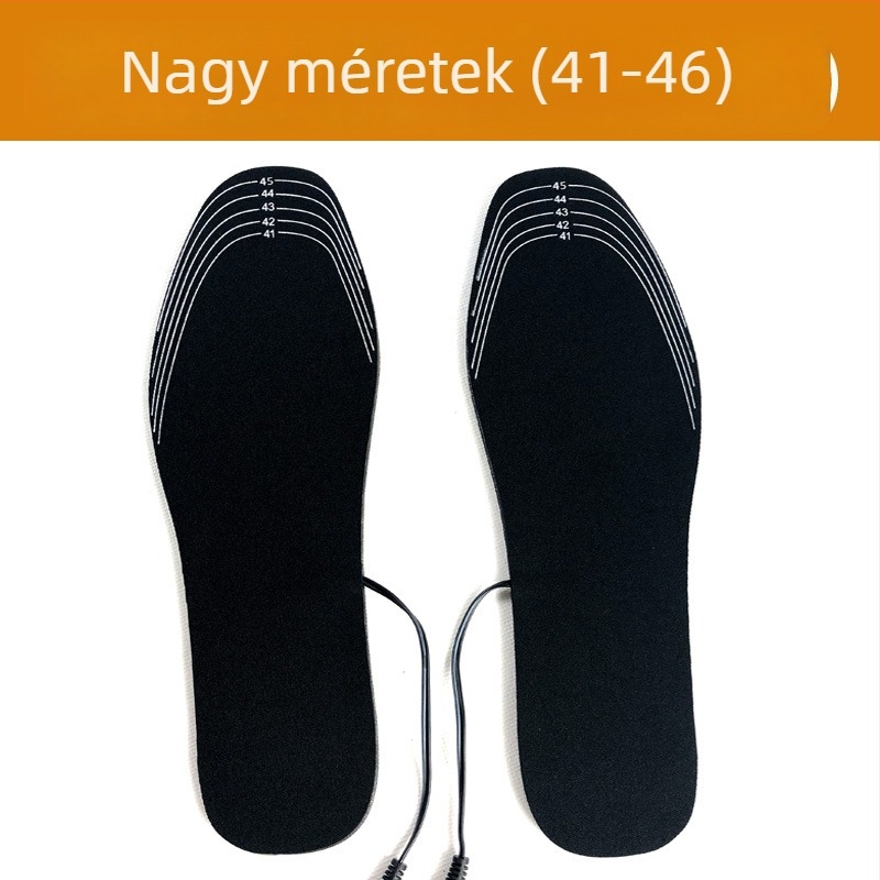 Jiabei USB fűthető talpbetét papucsokhoz/otthonra – felső réteg EVA poliészter, USB tápegységgel, uniszex