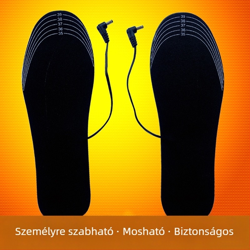 Jiabei USB fűthető talpbetét papucsokhoz/otthonra – felső réteg EVA poliészter, USB tápegységgel, uniszex