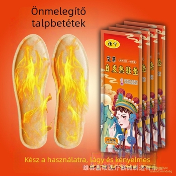 Téli önmelegedő talpbetétek férfiak és nők számára, egyszer használatos lábmelegítők, mugworttal melegített talpbetétek