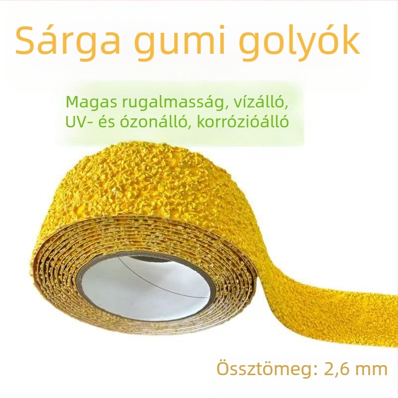 EPDM-gumis szemcsés csúszásmentes szalag belső és külső lépcsők számára, UV- és ozonálló, vízálló, 2,6 mm vastagság, kopásálló