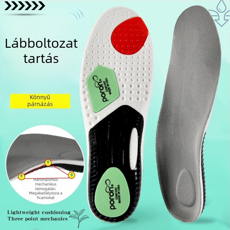 Grafén talpbetétek sportcipőkhöz, légáteresztő, ütéscsillapító, nagy rugalmasságú párnázás, uniszex, modell Xd-6070-graphene