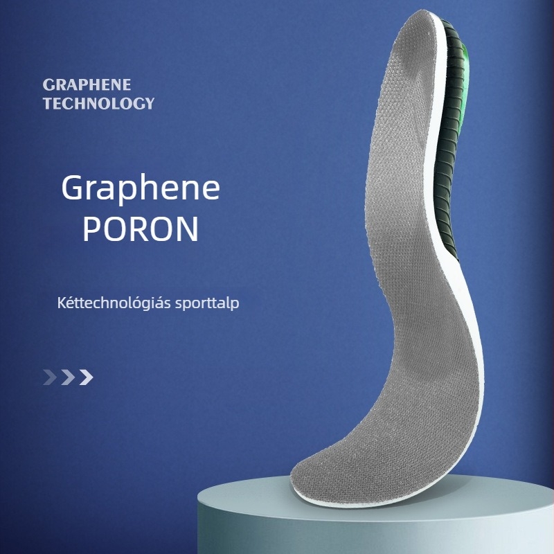 Grafén talpbetétek sportcipőkhöz, légáteresztő, ütéscsillapító, nagy rugalmasságú párnázás, uniszex, modell Xd-6070-graphene