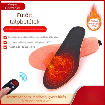 USB-töltésű fűtő talpbetét, intelligens háromszintű távvezérléssel, kültéri használatra, vágható méretre, meleg, szabályozható hőmérséklet