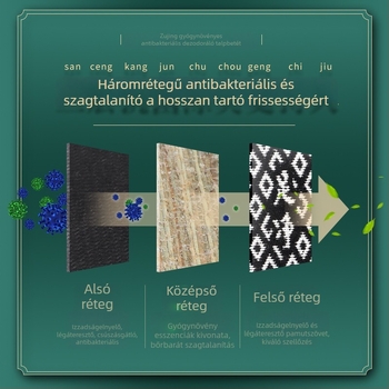 Pamut talpbetét, szagmentes, lélegző, izzadságot felszívó, gyógynövényes illattal