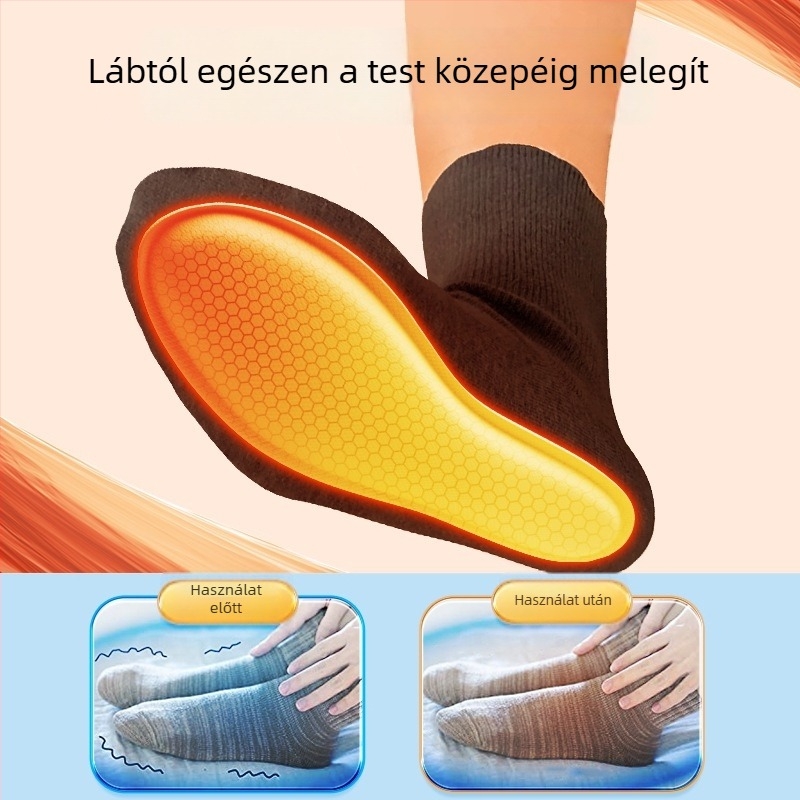 Melegítő talpbetétek télre, önmelegítés, hosszú ideig meleg, uniszex