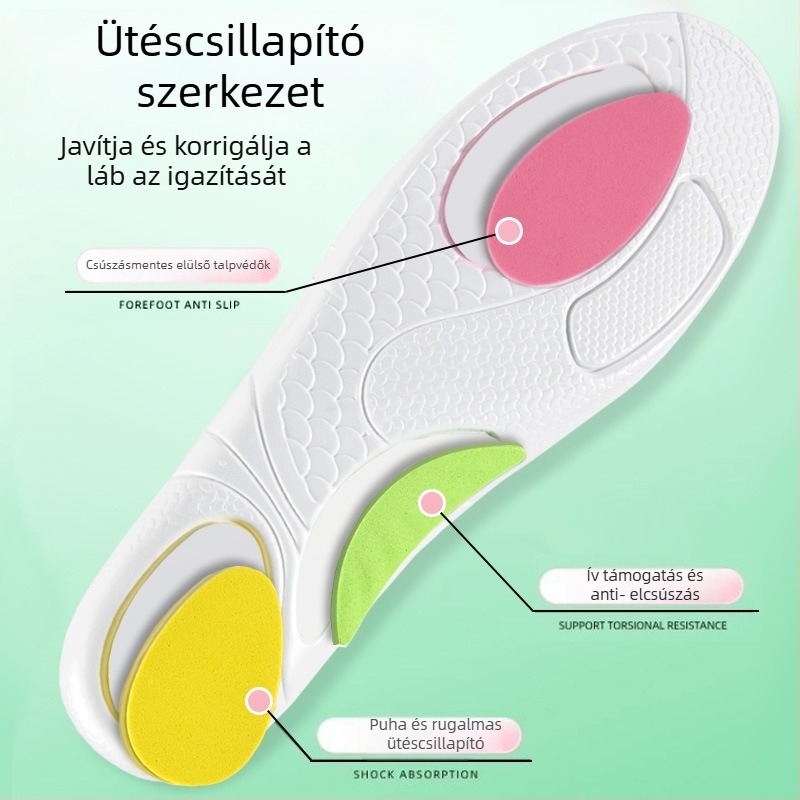 Ortopéd EVA talpbetét kereszt-ív támogatással és ütéscsillapítással, uniszex, modell M-008