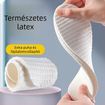 Latex talptalp, uniszex, izzadáselnyelő és ütéscsillapító, teljes talptalp, sportcipőkért, csizmákért és hétköznapi cipőkért, Modell 6611
