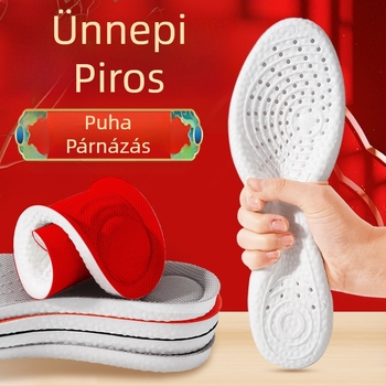 Piros sporttalp nőknek és férfiaknak – kényelmes, magas rugalmasságú, ütéscsillapító, légáteresztő, teljes hosszúságú talpbetét edzőcipőkhöz (téli, tavaszi, őszi)