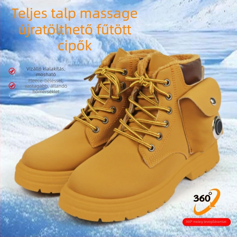 USB-melegített papucsok, újratölthető, RH909, felső PU, talp műanyag