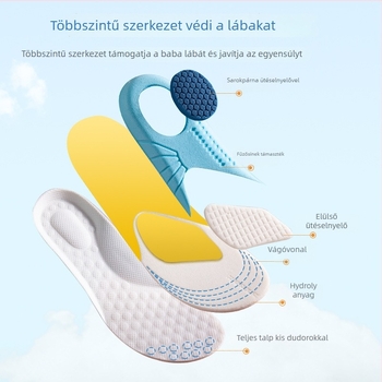 Gyerekeknek készült habos talpbetét, légáteresztő, puha, vágásra szabható, sportos használathoz