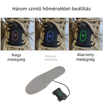 XD003 elektromos fűtő talpbetét, USB töltéssel, PU anyag, szabályos fűzős cipőkhöz, uniszex felnőttek