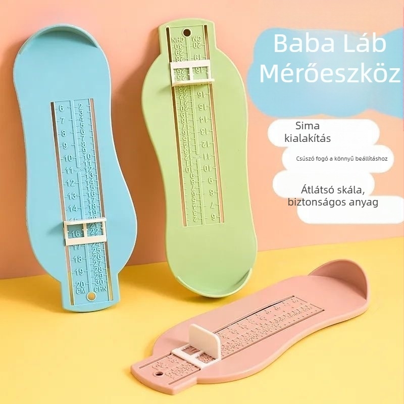 Gyermek talpméret mérő, műanyag, modell Foot measurer, otthoni használatra, 0–8 év
