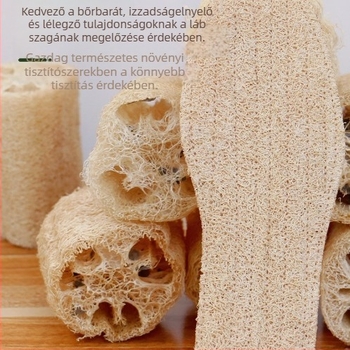 Loofah talpbetét sportcipőkhoz, dezodoráló, nedvszívó, lélegző, teljes hosszúságú, csúszásmentes