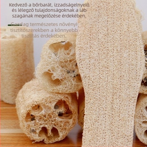 Loofah talpbetét sportcipőkhoz, dezodoráló, nedvszívó, lélegző, teljes hosszúságú, csúszásmentes