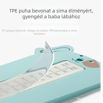 Gyerek lábfej mérő eszköz, ABS anyag, 0–19 cm mérési tartomány, 100 darabos csomag, otthoni használatra