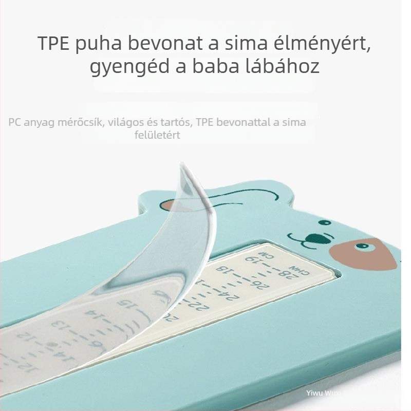 Gyerek lábfej mérő eszköz, ABS anyag, 0–19 cm mérési tartomány, 100 darabos csomag, otthoni használatra