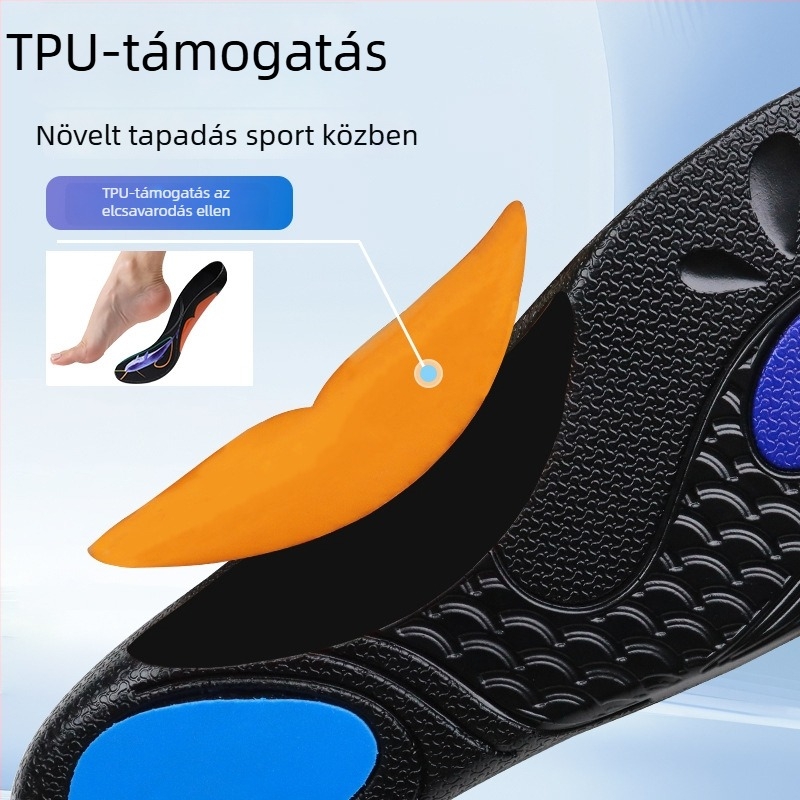 Ortopéd talpbetét ív-támogatással lapos lábhoz, modell XY-P041, PU anyag