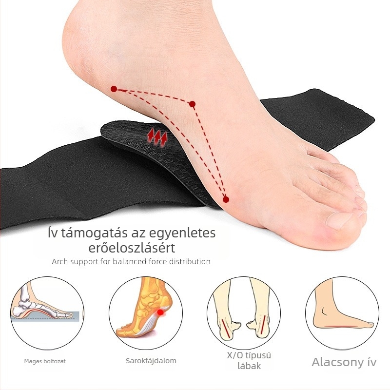Velcro-s ortopéd talpbetét – állítható belső és külső talpbetétek sportcipőkhöz és textilekhez