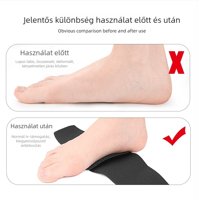 Velcro-s ortopéd talpbetét – állítható belső és külső talpbetétek sportcipőkhöz és textilekhez