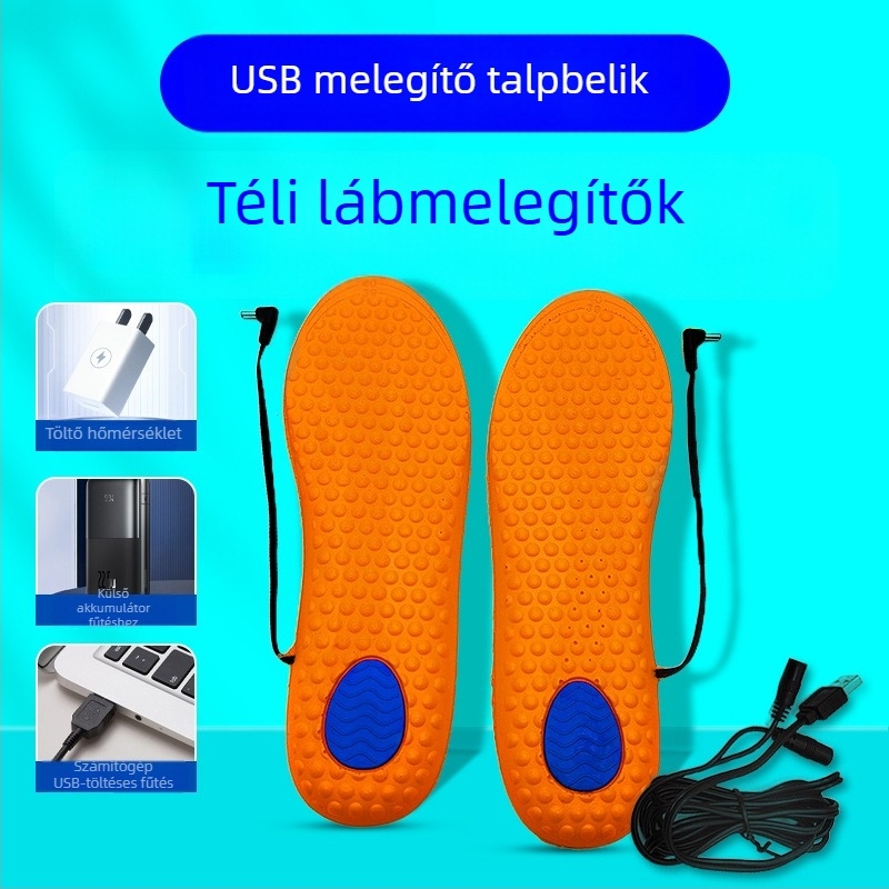 SZ-204 fűtött talpbetét, teljes panel, PU, USB újratölthető, semleges illeszkedés