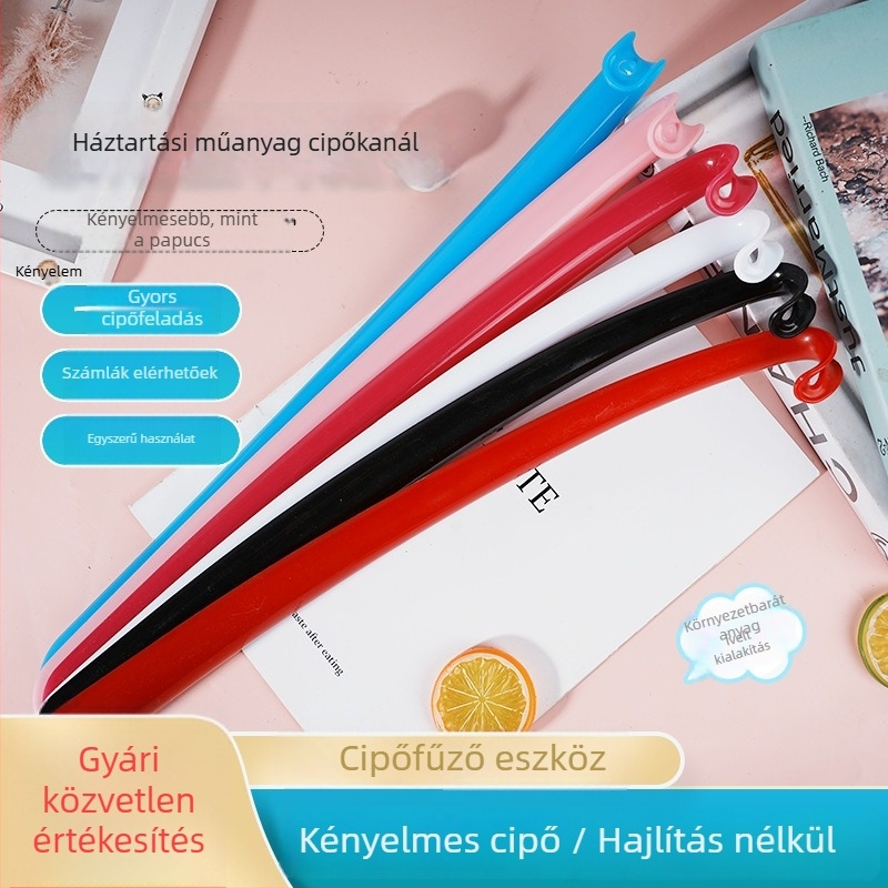 Hosszú nyelű cipőkanál háztartási használatra – hajlás nélkül, tartós, idős és terhes nőknek, akasztóval