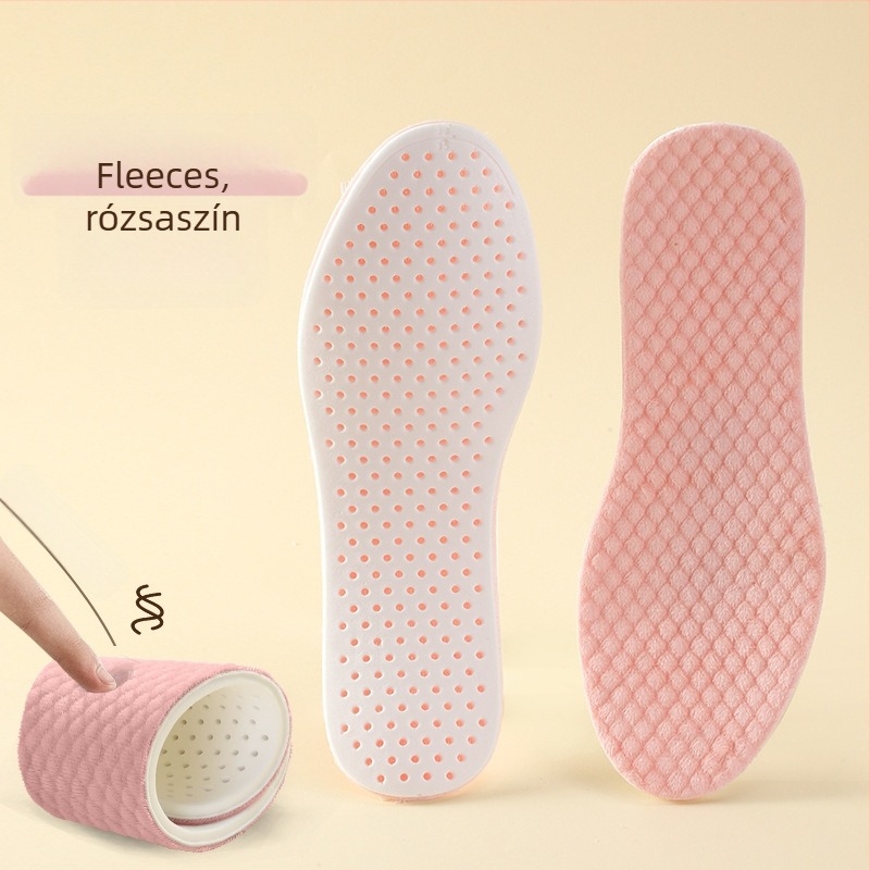 Téli vékony meleg PU velúr sík talpbetét — könnyű, lélegző, csúszásmentes, uniszex, alkalmas sneakerhez és bakancsokhoz