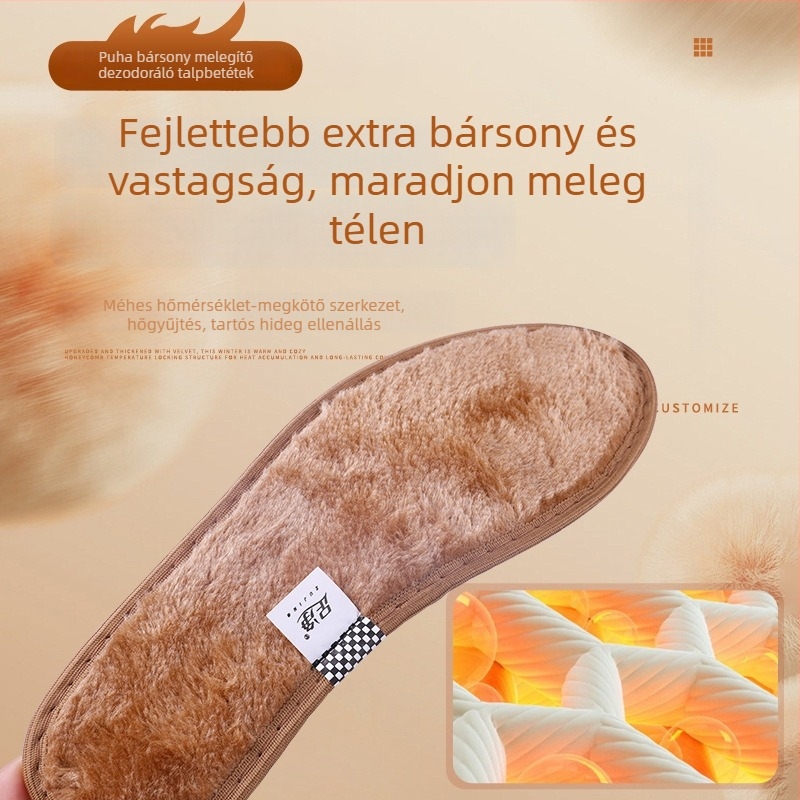 Téli dezodoráló talpbetét, vastag és légáteresztő, teljes talpbetét, modell 6630/6631