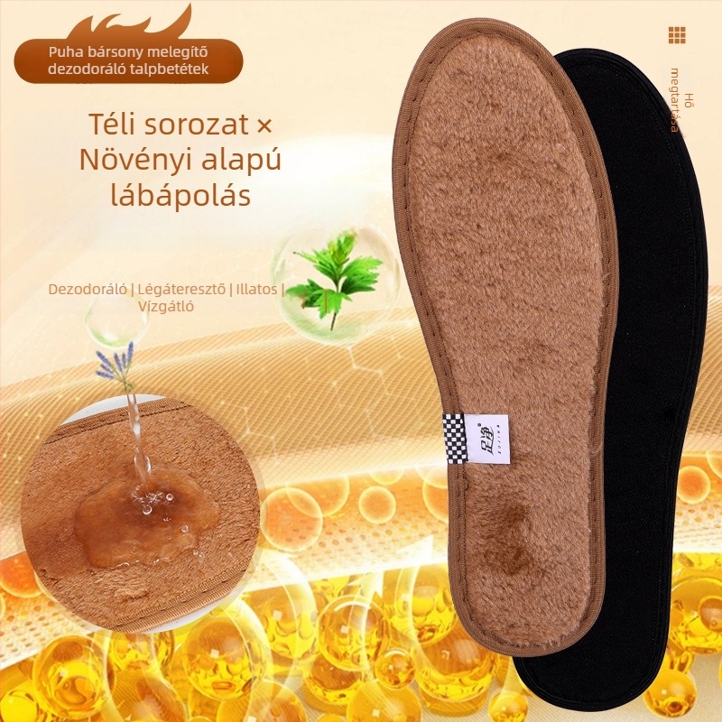 Téli dezodoráló talpbetét, vastag és légáteresztő, teljes talpbetét, modell 6630/6631