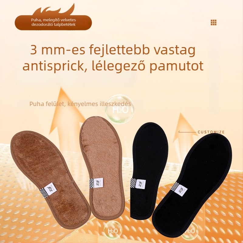 Téli dezodoráló talpbetét, vastag és légáteresztő, teljes talpbetét, modell 6630/6631