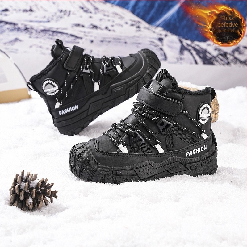 Gyerekeknek készült magas szárú hócsizmák ABS műanyagból; 12 éveseknek; Eredet: Kína