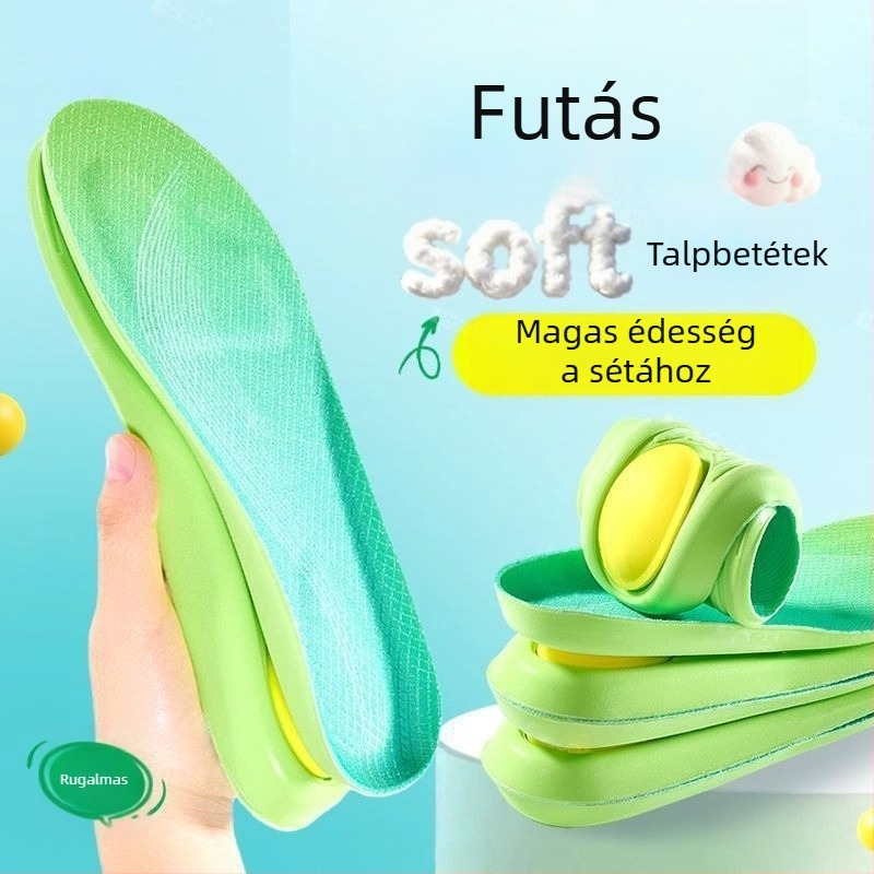 PU cipőbetét, teljes talpbetét, ütéscsillapítás, nyomtatott mintázat, stílus: teljes talpbetét
