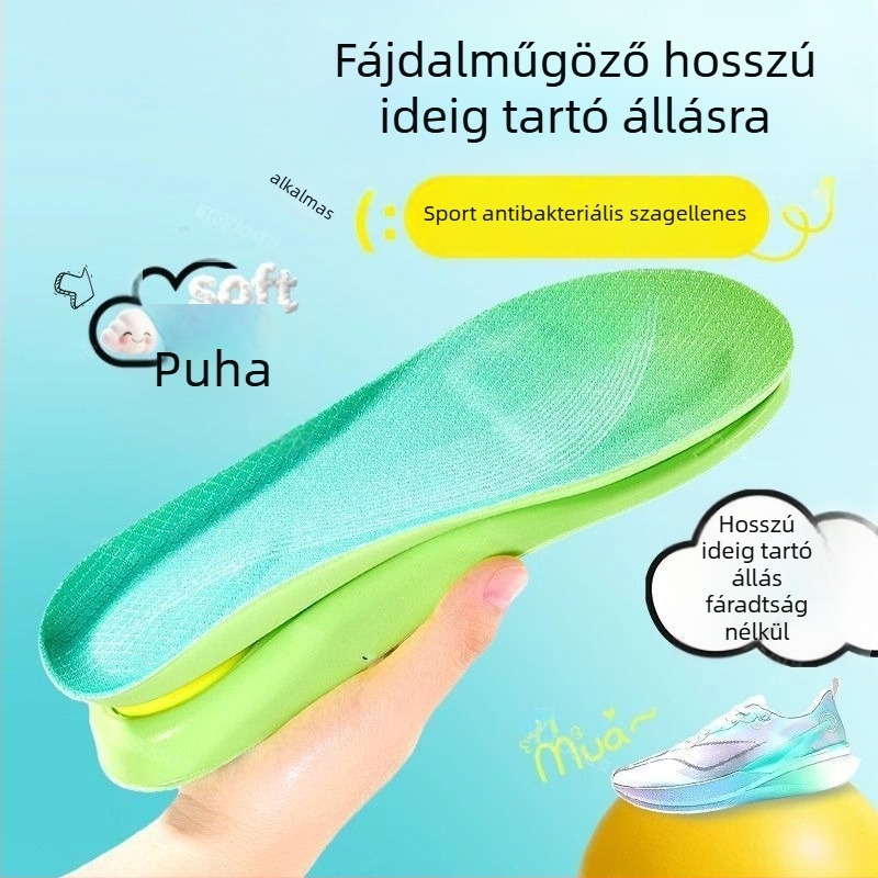 PU cipőbetét, teljes talpbetét, ütéscsillapítás, nyomtatott mintázat, stílus: teljes talpbetét