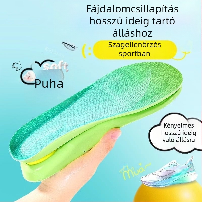 PU cipőbetét, teljes talpbetét, ütéscsillapítás, nyomtatott mintázat, stílus: teljes talpbetét