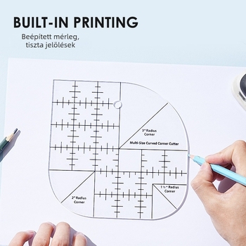 Akril alapú multifunkcionális patchwork varró mérőeszköz – DIY különleges alakú sablon kerék-kés eszközzel, modellen A6