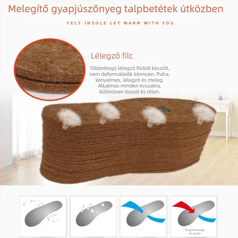 Filcből készült talpbetét téli cipőkhöz – Márka Unique, Anyag: Filc, Alkalmas textile cipőkhöz