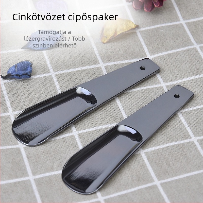 Independence zinc alloy curved-handle shoehorn